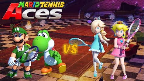 Mario Tennis Aces Luigi And Yoshi Vs Peach And Rosalina Mirage