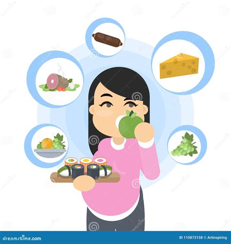 Food And Pregnancy Stock Vector Illustration Of Life 110873158