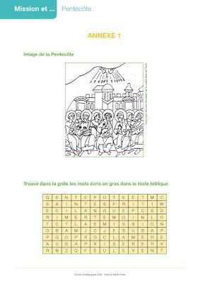 Jeux et activités caté sur le récit de la Pentecôte KT42 portail