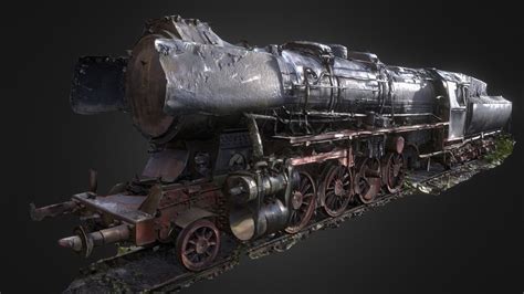 Abandoned Rusty Steam Locomotive - Buy Royalty Free 3D model by ...