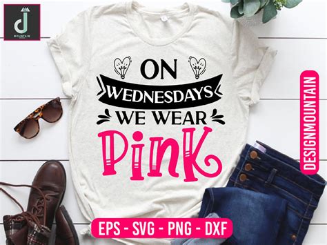 On Wednesdays We Wear Pink Svg Design So Fontsy