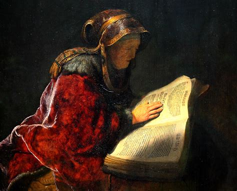 Rembrandt's Prophetess Anna Painting