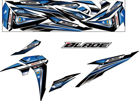 STICKER STRIPING BUAT MOTOR HONDA BLADE CUSTOM VARIASI POLET RACING