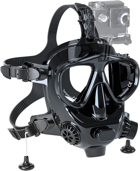 Full Face Scuba Mask With Camera Mount View Panoramic Full Face