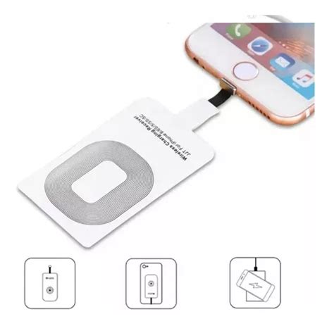 Adaptador Receptor Qi Carga Inal Mbrica Para Iphone Cargador Cuotas