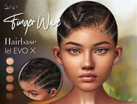 Second Life Marketplace Finger Wave Hairbase {lel Evox} Demo