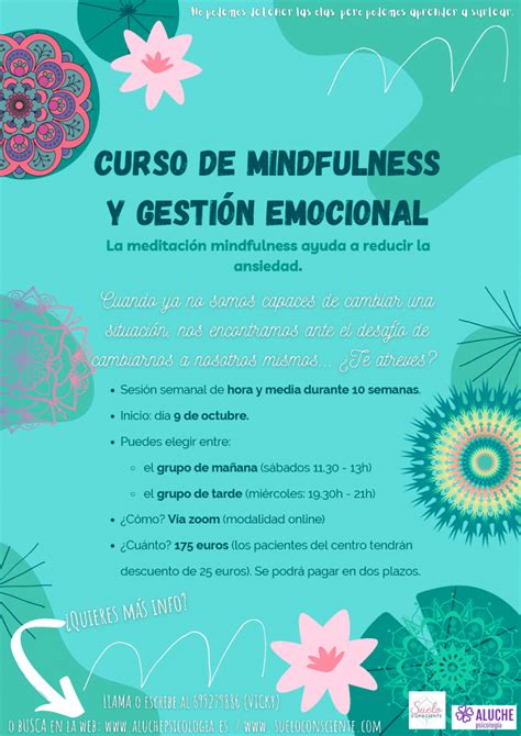 Curso de Mindfulness y gestión emocional para adultos