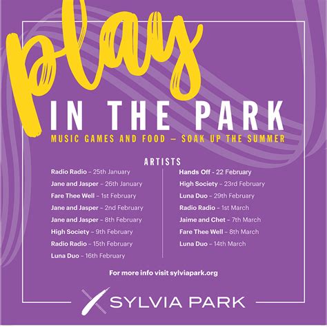 Play In The Park 2020 Music Schedule Sylvia Park Kiwi Property Blog