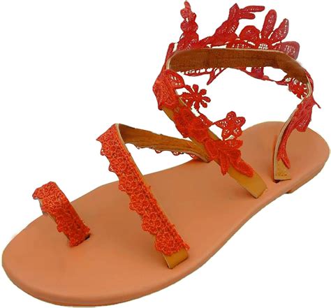 Baofuba Sandals Women S Strappy Flat Sandals Riemchensandalen Damen