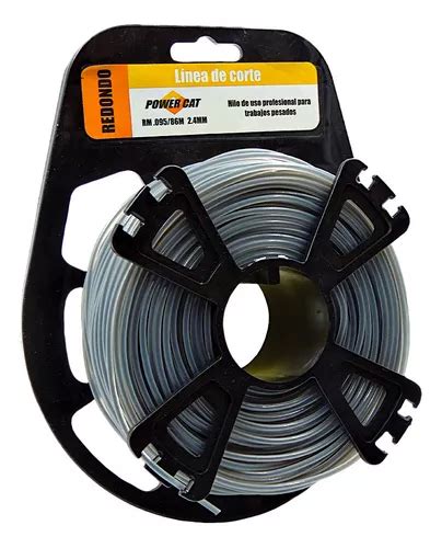 Hilo Desbrozadora Powercat 86 Mts 095 2 4 Mm Para Jardín Meses sin