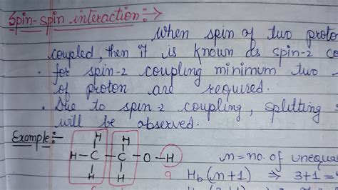 Spin Spin Interaction Pascal Triangle Lec Nmr Spectroscopy B Sc