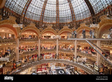Interior View Of Galeries Lafayette Haussmann In Paris France