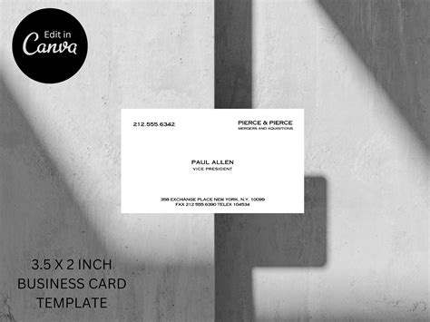 Paul Allen Business Card Template