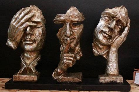 Creative Abstract Decor Statue Face Hand Statues And Etsy In