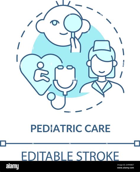 Pediatric Care Turquoise Concept Icon Stock Vector Image Art Alamy