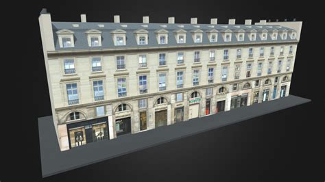 Typical Parisian Apartment Building 09 3d Model By Nuralam018