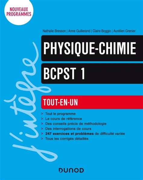 Physique Chimie Tout En Un Bcpst Re Ann E Hachette Fr