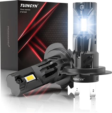 Tuincyn H7 Led Headlight Bulb 80w 16000lm 6000k White Super Bright 11