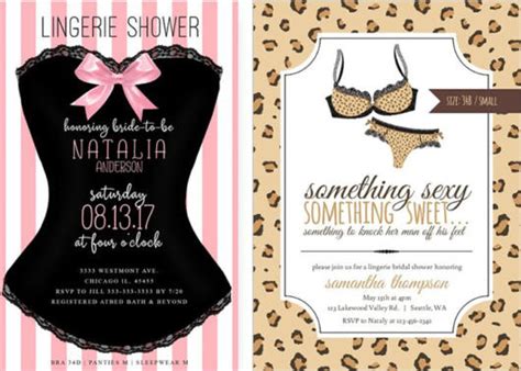 Convite Chá de Lingerie 40 Modelos Cheios de Luxo e Glamour