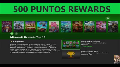 Microsoft Rewards Tarjeta Perforada De Puntos Rewards