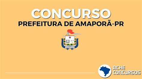 Concurso Prefeitura de Amaporã PR 2020