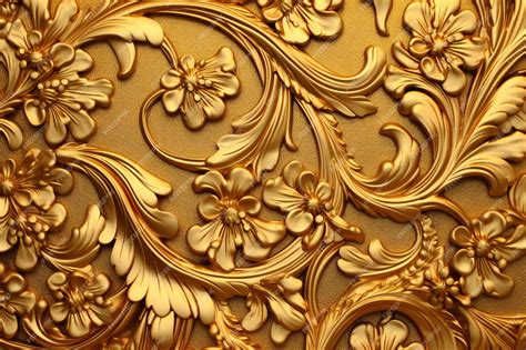 Premium Ai Image Sharp Gold Filigree Ornate Texture