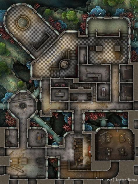 Ruins Of The Eternal City Free 40x30 Battlemap And Adventure Seafoot Games Tabletop Rpg Maps