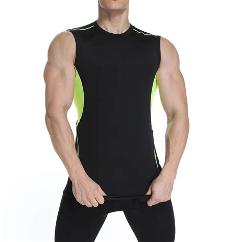 Fittoo Fittoo Men Sleeveless Compression Shirt Cool Dry Workout Muscle Tank Top