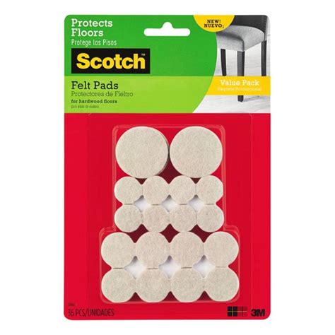 Protectores Adhesivos De Fieltro Para Pisos Scotch X Un