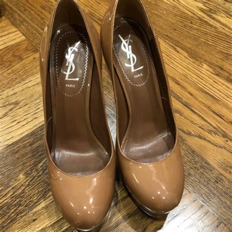 Yves Saint Laurent Shoes Ysl Tribute Patent Leather Nude Size