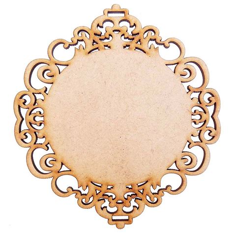 Placa Moldura Escapulário 12cm Modelo 5 Em Mdf Para Artesanato