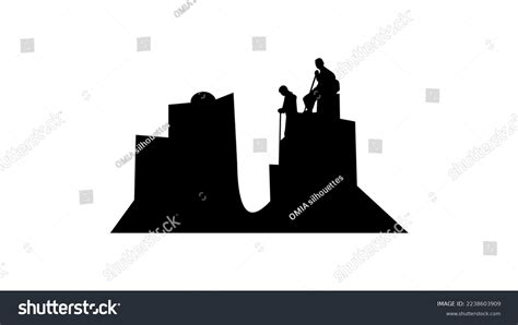 Grand Canyon Silhouette Original High Quality Stock Vector (Royalty ...