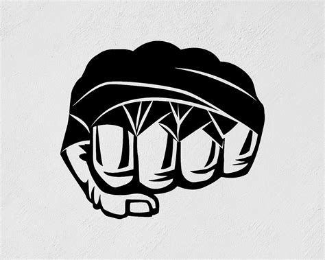 Fighting Fist Sticker Kickboxing Boxing Mixed Martial Arts Inspire