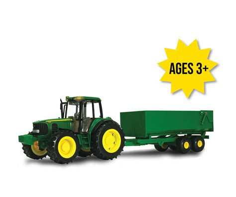 TBEK46077 1 16 John Deere Tractor With Wagon Big Farm Series