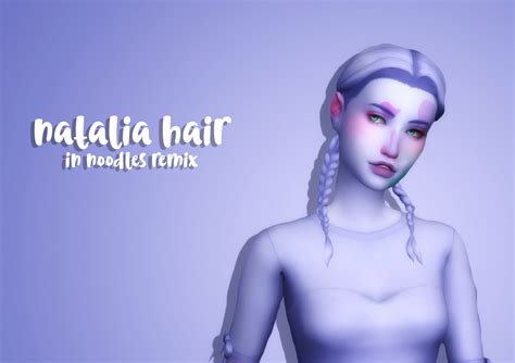 Natalia Hair In Noodles Remix Recolors Of Imvikais Natalia Hair In