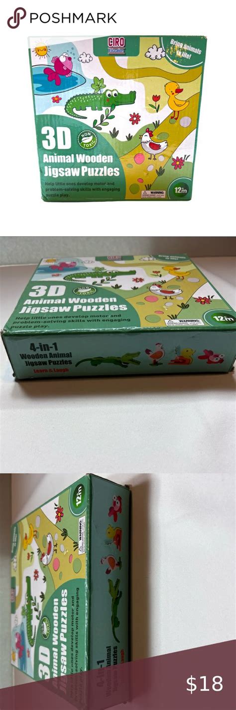 3D Animal Wooden Jigsaw Puzzles | Wooden jigsaw puzzles, Jigsaw puzzles ...