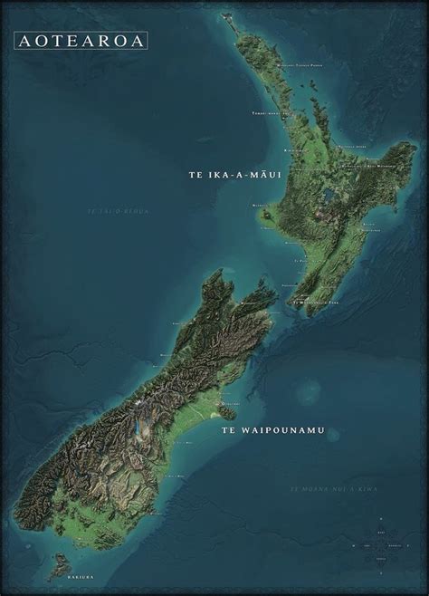 Map Of Aotearoa New Zealand With M Ori Names