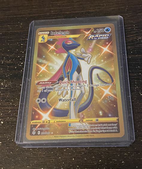 Inteleon Gold Secret Rare Pokemon Evolving Skies Nm Mint Values