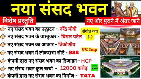 भरत क नय ससद भवन महततवपरण परशन New Parliament Building GK