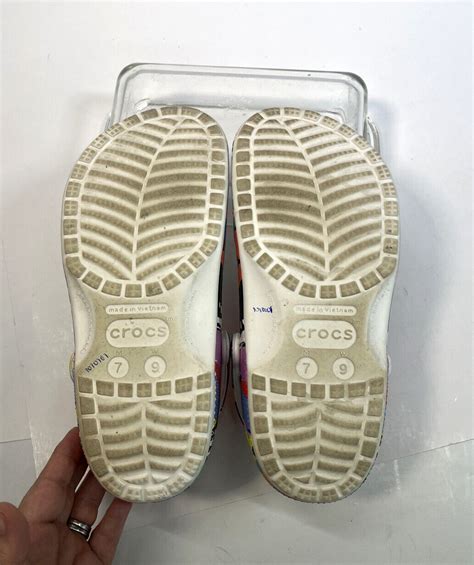 Rare Crocs Classic Retro Resort Clog White Colorful S… - Gem