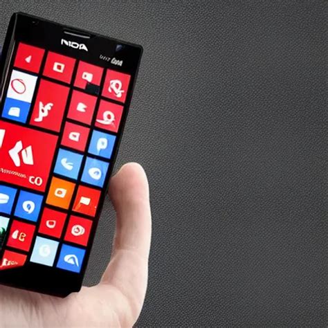 A Detailed Render Of A Modern Day Nokia Lumia Phone Stable Diffusion