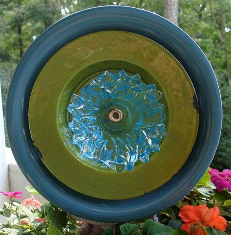 Repurposed Garden Art Glass Plate Flower Yard Art Suncatcher On Etsy