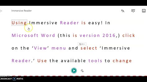 Using Immersive Reader In Word Desktop And Word Online Office