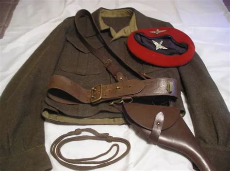 Wwllbritish Battledress Jackethoster And Sam Browne Beltlandgardpara