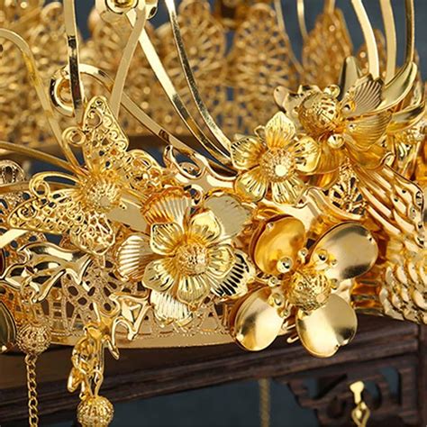 Traditional Ancient Chinese Headwear Jewelry Set Gold Phoenix Etsy