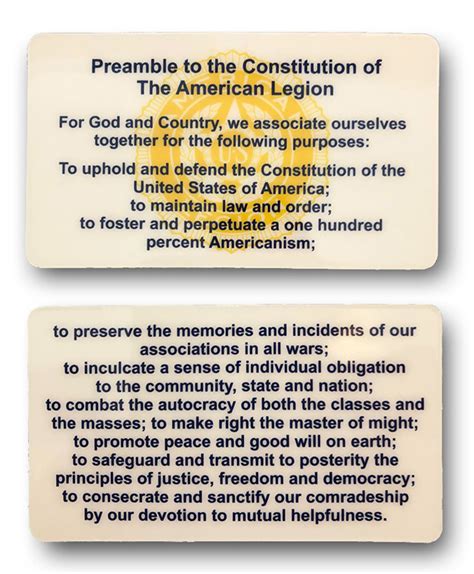 American Legion Preamble Poster