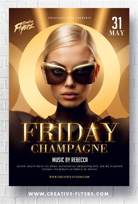 Elegant Friday Party Flyer Design To Download Creative Flyers In 2024 Flyer Design Party