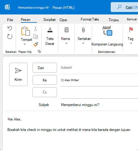 Membuat Dan Mengirim Email Di Outlook Dukungan Microsoft