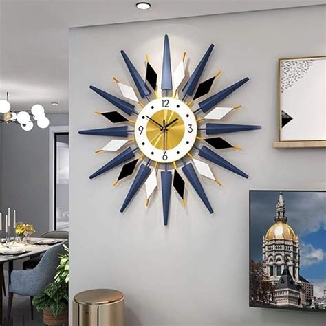 Wyxy Reloj De Pared Decorativo Grande Reloj Colgante Silencioso Con