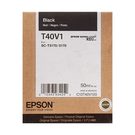 Epson Cartucho De Tinta Negro T40V120 UltraChrome 50ml Kemik Guatemala